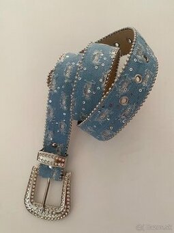 Opasok y2k denim riflovy vintage