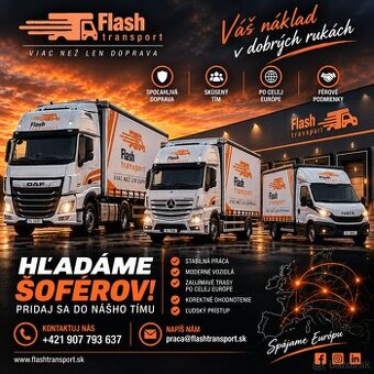 Pridajte sa k nášmu tímu vodičov B, B+E na medzinárodné tras