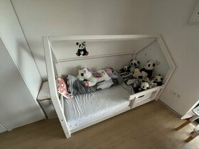 Domčeková postel Benlemi s matracom biela - 1