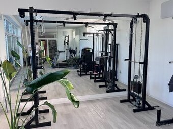 Protismerné kladky – horné + spodné + 2x 60kg tehličiek