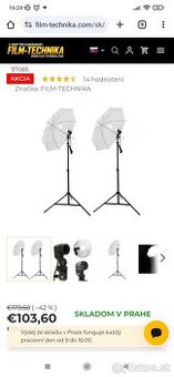 2 statívy  s dáždnikmi+ svetlá 135W