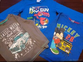 3ks chlapčenské tričká veľ. 116