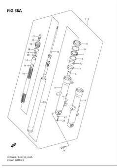 Suzuki DL1000 V-strom od r.v. 2003 predné pružiny