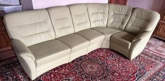 Kožená rohová sedací souprava,6359