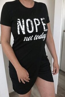 Čierne asymetrické šaty / tričko , veľkosť S