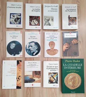 Predám franc. knihy – Camus, Le Goff, Chardin, Hadot, stoici