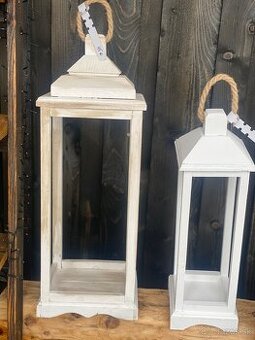 Zahradne lampáše z dreva