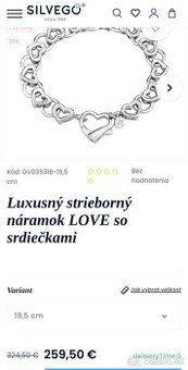 Predam strieborny naramok