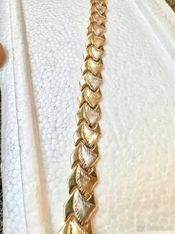 široký dámsky zlatý náramok 14kt zlato