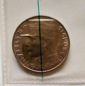 10 Kčs 1993 Štefaník,Chyboražba, POOTOČENY RUB.