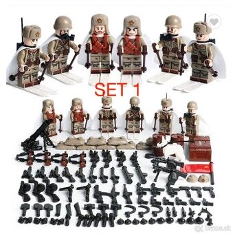 Rôzne sety vojakov 4 + doplnky - typ lego - nové