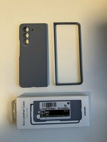 Samsung Galaxy Z Fold5 Zadný kryt z eko kože modrý - 1