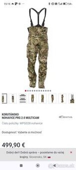 Carinthia PRG 2.0 Multicam nohavice