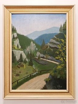 Obraz Albert Šmihula, Liptov 1969, olej 55x71
