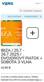 Ibiza 25.7/26.7 2025 Motel Kamenec