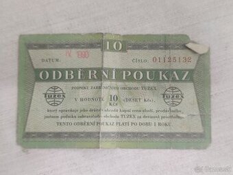 stare bankovky bony do tuzexu