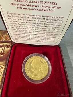 Zlatá mince 100 EUR Rastislav 2014