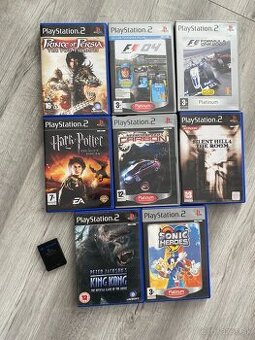 Playstation 2 hry + pamaťová karta