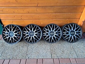 Plechové disky 5x100 R15 + puklice Sparco..