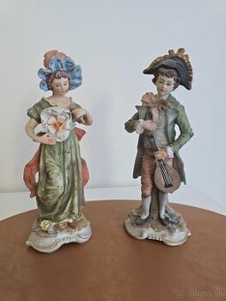 Porcelánové figúrky Taliansko zberateľský pár v kostýmoch 26