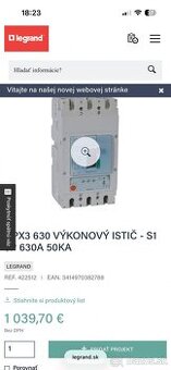 DEON Legrand DPX3 630  500A