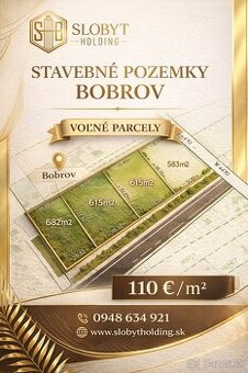 Stavebné pozemky na predaj – Bobrov