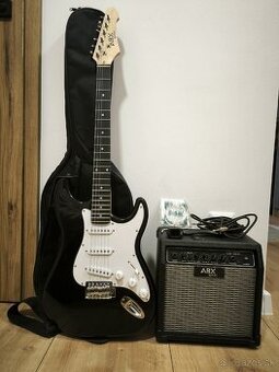 Elektrická gitara ABX + zosilňovač + obal (kompletný set)