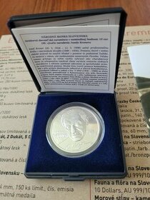 Strieborná minca 10 € Jozef Kroner