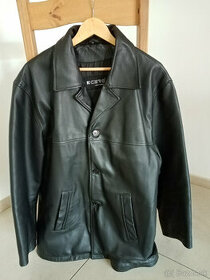 Pánske čierne kožené sako K-CERO, kožená bunda - 1