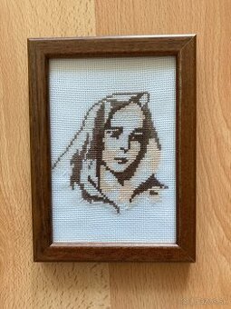 Vyšívaný obraz - Panna Mária