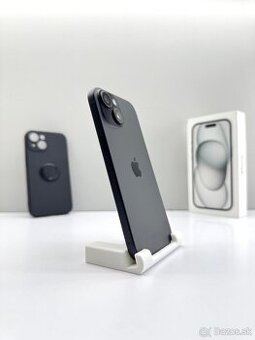 iPhone 15 128GB BLACK TOP STAV ORIGINÁL
