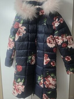 Zimná bunda pre dievčatá s výškou 160-170 cm