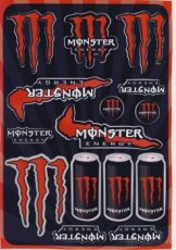 Predám sadu nálepiek moto Monster Energy 3
