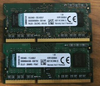 2x 4GB DDR3 SO-DIMM KINGSTON