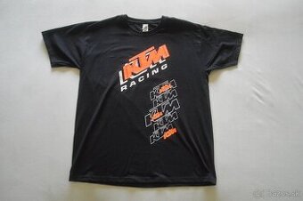 KTM kvalitné tričko cierne oranžové
