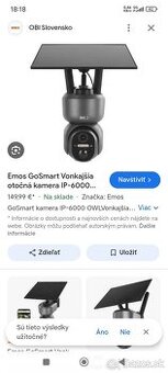 Solárna kamera vonkajsia