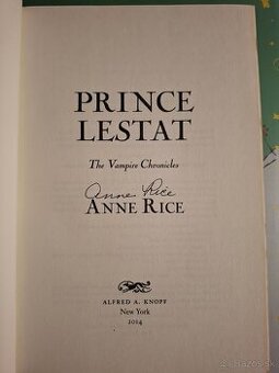 Anne Rice - podpísaná kniha