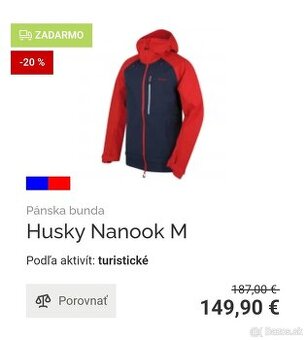 Panska bunda Husky M mam ysku 188cm