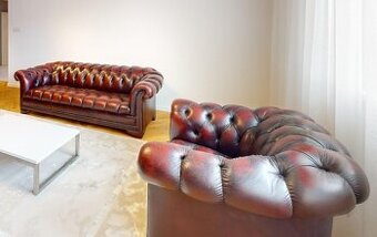Kožená sedačka Chesterfield