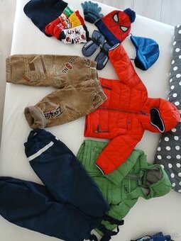 Balík zimného oblečenia chlapec veľkosť 92 - 12 kusov