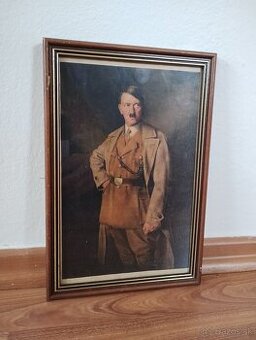 Prodám originální obraz Adolfa Hitlera nalezený na půdě
