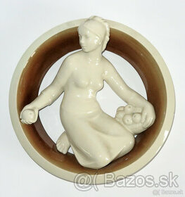 Vintage nástenná plastika keramika Československo - 1