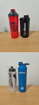 2x shaker, 1x športová flasa 1x nerezova flasa