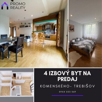 Priestranný 4 izbový byt Trebišov, ULICA KOMENSKÉHO