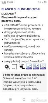 Predám drez BLANCO SUBLINE 480/320 sivá skala