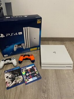 🎮 PlayStation 4 Pro 1TB – White Edition + 2 ovládače 🎮