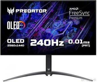 OLED monitor Predator 27", 240Hz pri 1440p a 0,01ms