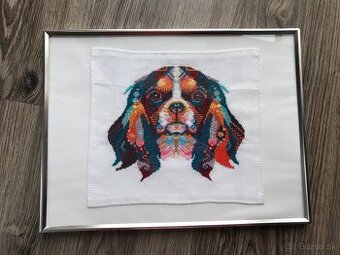 Krížiková výšivka/ obraz Kavalier