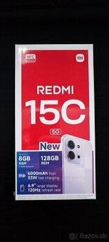 Nový Xiaomi Redmi 15C 5G 8GB / 128GB čierný / Midnight Black