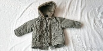 Zimná detská rifľová bunda, veľkosť 86